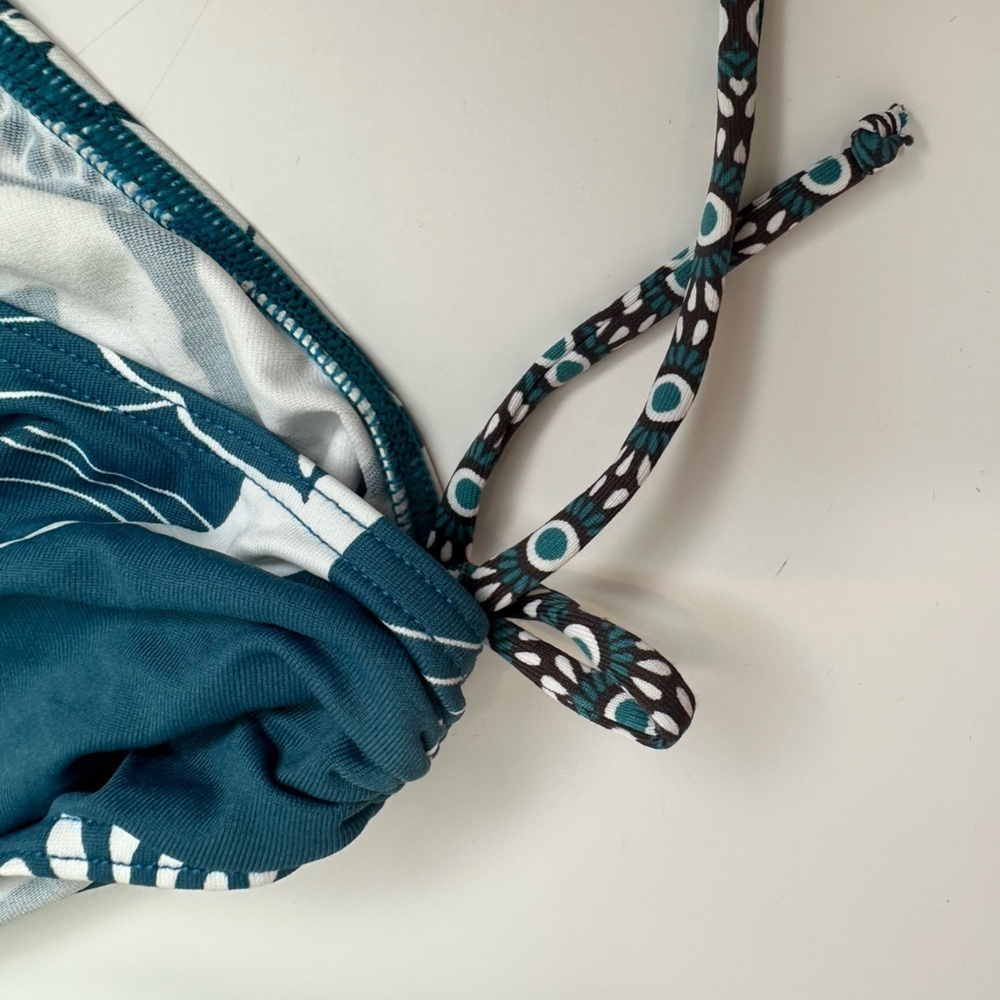 Nwt Sunflair Tropical Floral Bikini Set Teal Blue Underwire C Cup women’s sz 14 - Picture 5 of 11